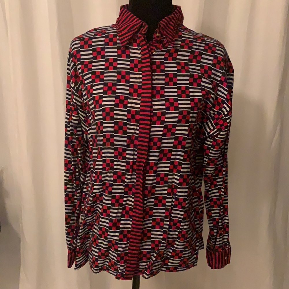 - Versace Vintage black and red Button shirt -